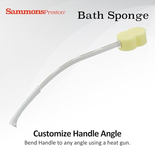 Sammons Preston Bath Sponge, Lightweight Long Handled Washer and Scrubber - Image 2