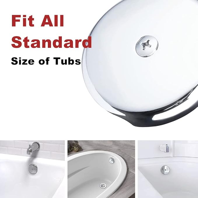 Single Hole Bathtub Drain Overflow Plate/Tub Overflow Drain Ccover - Image 4