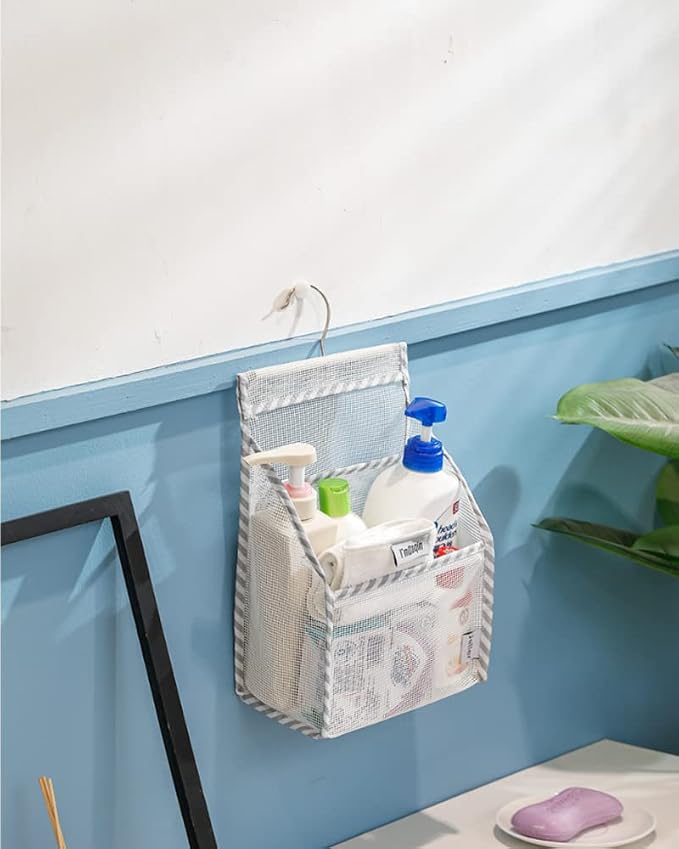Jelier Hanging Mesh Shower Caddy, Bath Storage Basket Organizer - Image 4