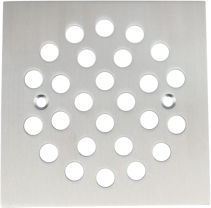 4-1/4 Inch Screw-in Square Floor Drain Cover Replacement Shower Grates by poyde