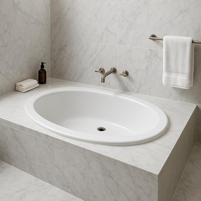 Carver Tubs - DJO5839 - Modern White Fiberglass Soaking Bathtub - Image 3