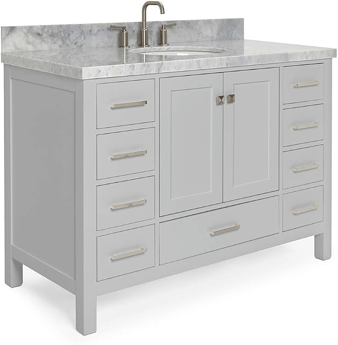 ARIEL 49" Grey Bathroom Vanity - Image 6