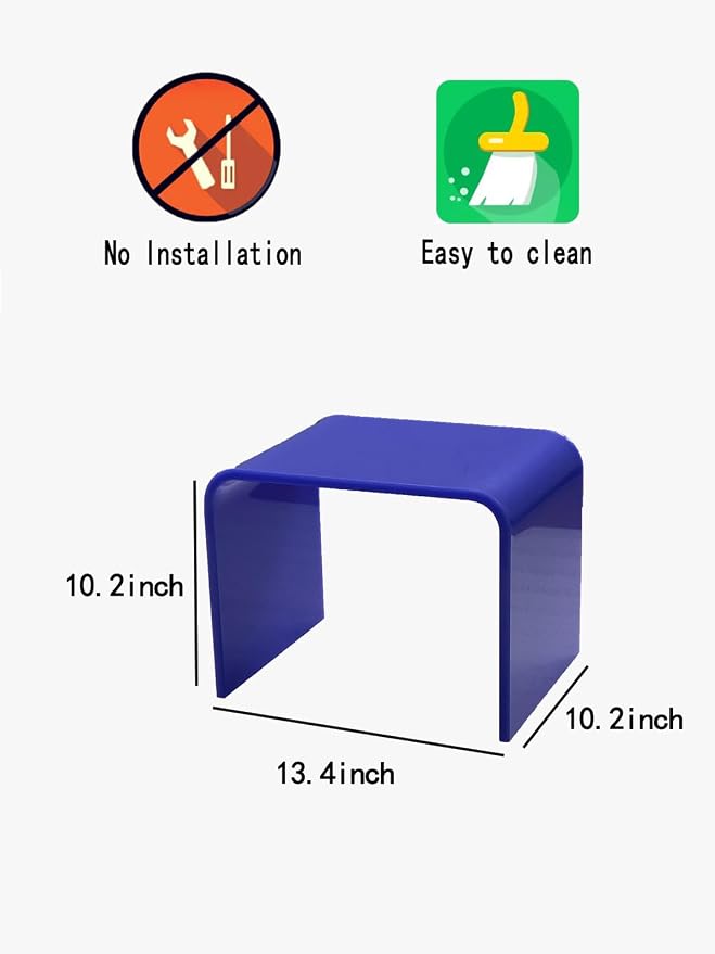 Acrylic 13" W Small Kids' Step Stool, Plant Stand, Seating and Placing Items - Image 2