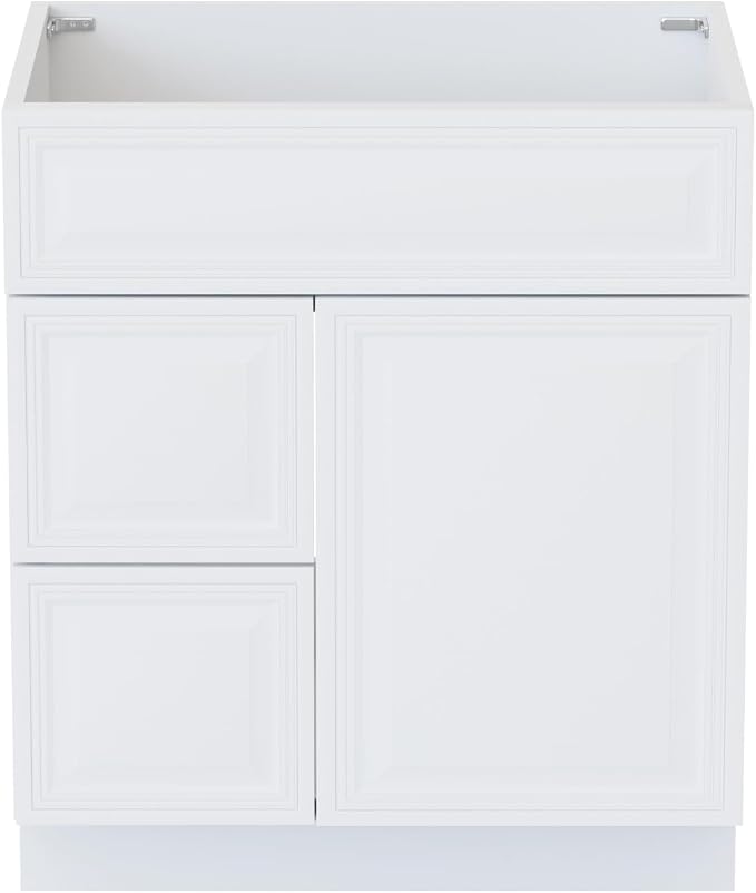 30 Inch Antique White Bathroom Vanity Unassembled, No Sink/Top/Handles Bathroom - Image 3