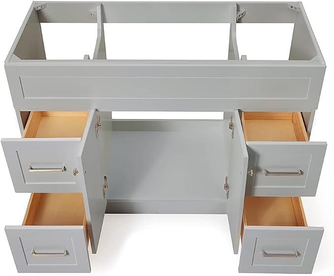 ARIEL 48" Inch Single Vanity Base Cabinet in Grey - Image 5