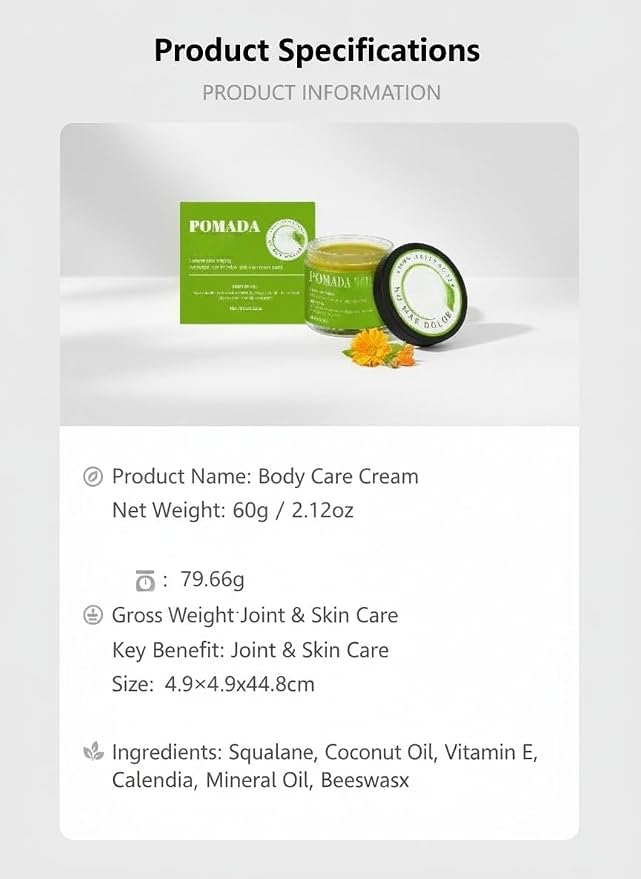 Body Care Cream for Joint & Skin Recovery, Moisturizing Balm - Image 2