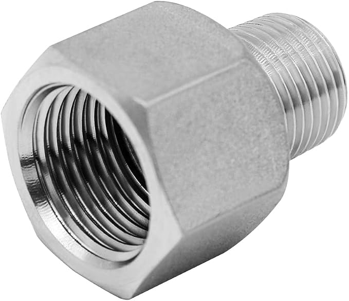 Beduan Stainless Steel NPT Reducer Adapter 1/2 Female to 1/4 Male Threaded - Image 5