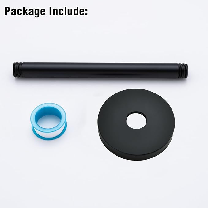 RANDOM Shower Arm with Flange, 8 Inches Ceiling Mount Shower Head Extension Arm - Image 6