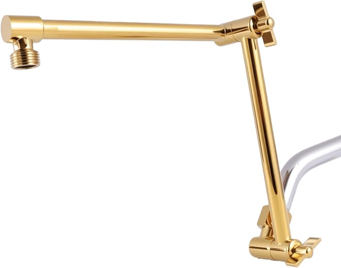 Shower Head Extension Arm, 16 Inch Solid Brass Adjustable Extender by Unknown
