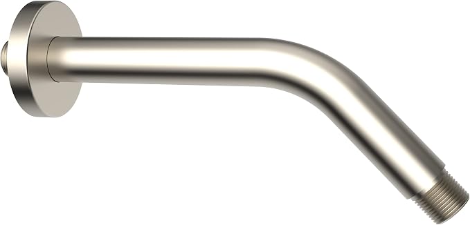 Aquaiaw Shower Arm and O-Ring Flange, 8 inch, Solid Brass, Both Soldered 1/2 by AQUAIAW