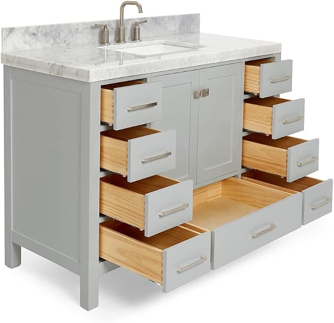 ARIEL Bathroom Vanity 48" Grey - Image 5