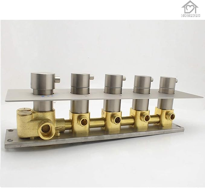 HOMEDEC Modern Solid Brass Concealed 4-Function Thermostatic Shower Diverter - Image 8