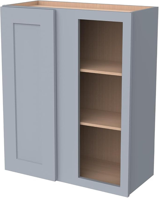 Solid Hardwood Wall Blind Corner Cabinets, Adjustable Shelves, Soft-Close Doors by HCIOANHomecabinetseries