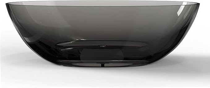 Stone Resin Freestanding Bathtub 71", Elegant Oval Shape Soaking Tub, Solid - Image 3