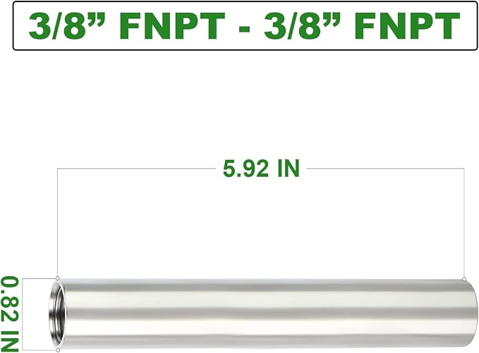 TAISHER 2PCS Stainless Steel Pipe Fittings, 3/8" NPT x 3/8" NPT Female Threaded - Image 4