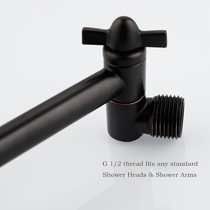 Shower Arm Extension, Solid Brass Shower Extender - Image 5