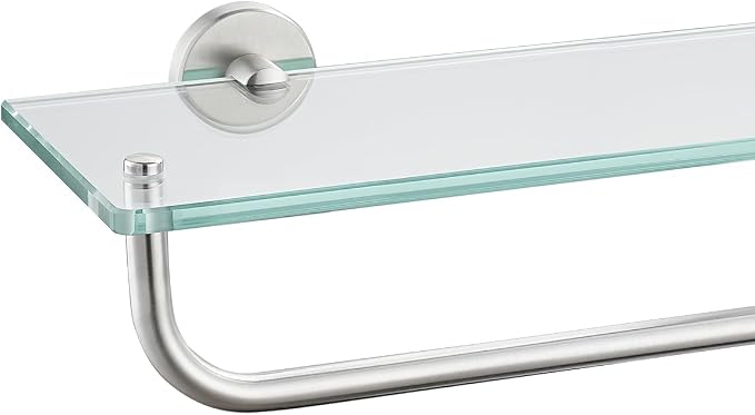 JQK Bathroom Glass Shelf, Shelf by Homeimprovement