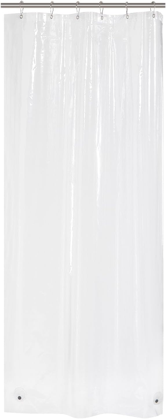 AmazerBath Small Shower Curtain Liner, 36x72 Stall Plastic Clear Shower Curtain - Image 8