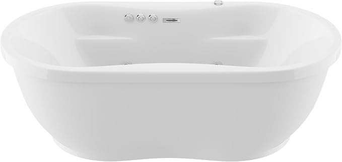 ANZZI Freestanding Tub 36" x 71", Whirlpool and Air Bath Tub in White, - Image 9