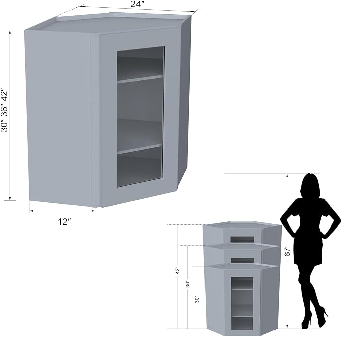 Glass Cabinet Style Corner Cabinet - Image 3