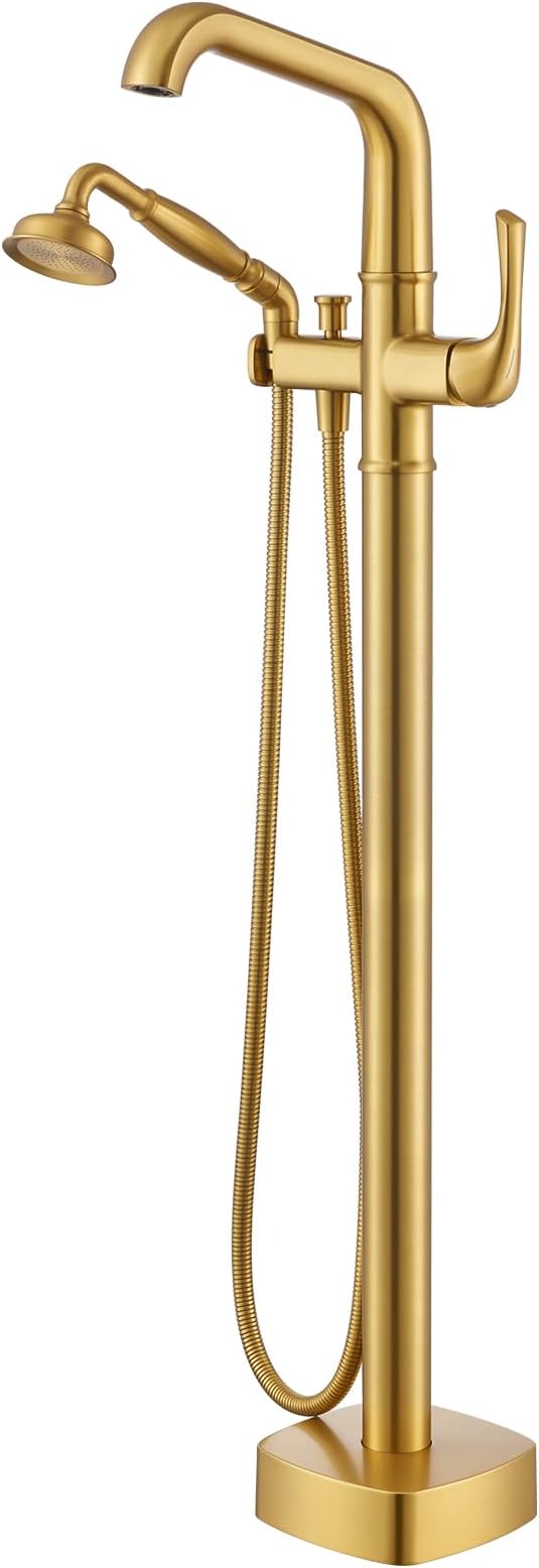 Luxury Free Standing Tub Faucet, Classic Brass Freestanding Bathtub Faucet by LexdaleSanitaryWare