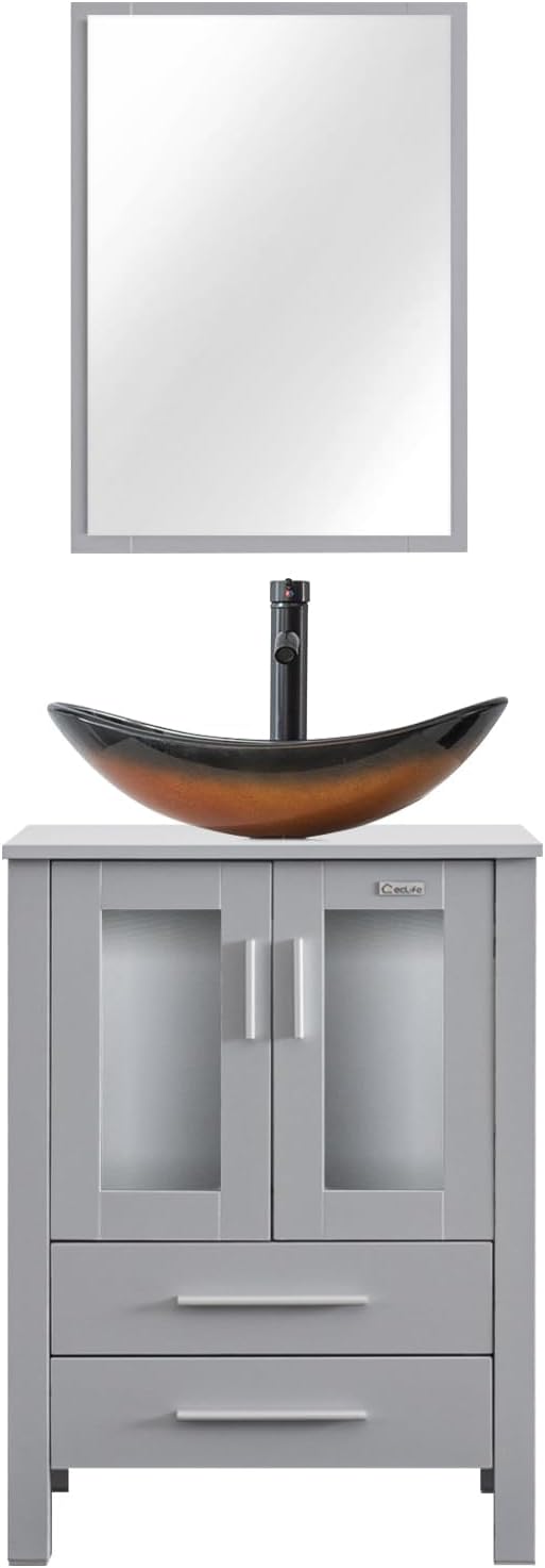 eclife 24" Modern Bathroom Vanity Sink Combo Freestanding Cabinet by eclife
