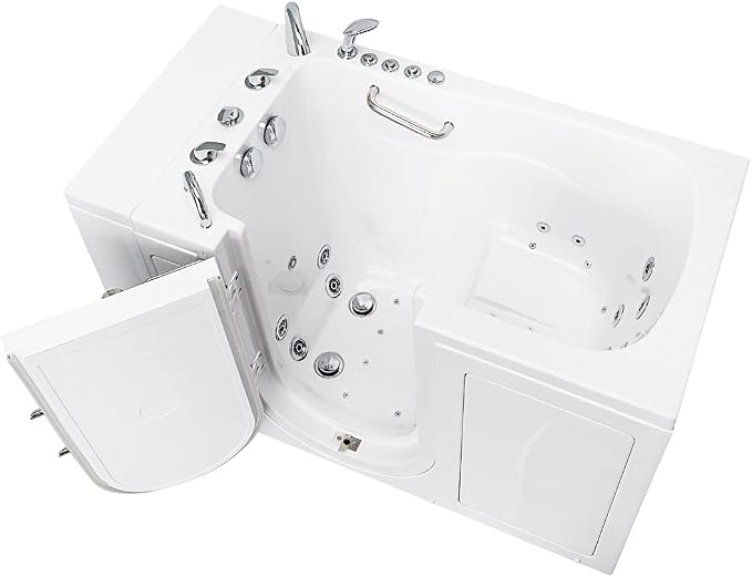 Ella Capri 30"x52" Acrylic Air and Hydro Massage Walk-In Bathtub - Image 8