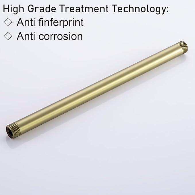 RANDOM Shower Arm with Flange, Brushed Gold.RD91038-12BG - Image 4