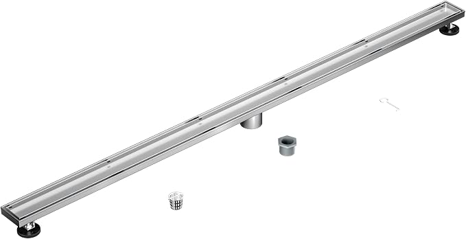 Linear Shower Drain 54", Brushed Floor Drain by Bernkot