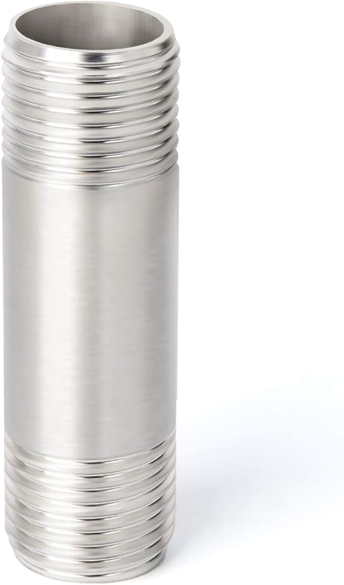 TAISHER 2Pcs Stainless Steel Pipe Fittings, 1/4" NPT x 1/4" NPT Male Threaded - Image 2