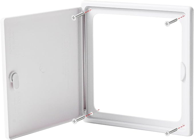 Access Panel 8x8 with Door Plastic White - Image 4