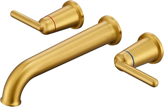 Wall Mount Tub Filler Long Spout Reach Faucet by Wintap
