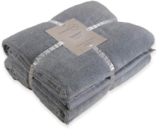Maisonette Elegance 100% Organic Cotton Turkish Bath Towels, Soft & Absorbent - Image 2