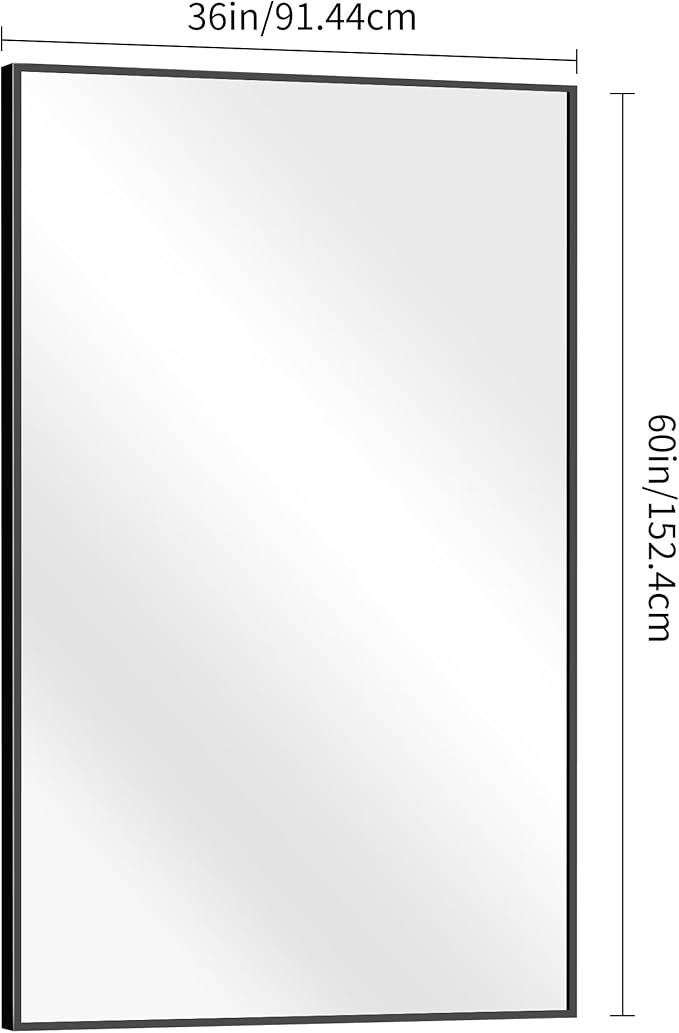 BONEWEI Bathroom Mirror, 60x36 inch Large Wall Mirror - Image 7