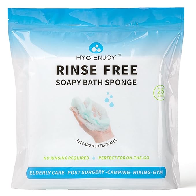 HYGIENJOY-21% Larger, No Rinse Bathing Wipes by HOME