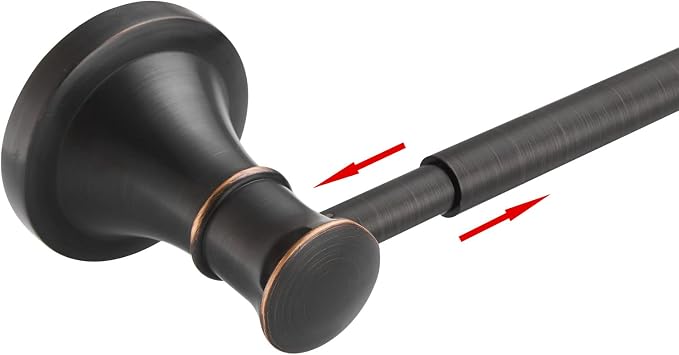 BESy Adjustable Bronze 16 to 26 Inch Bath Towel Bar Rack by BESy