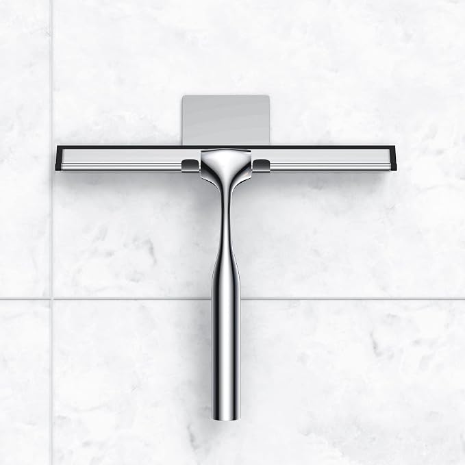 Shower Squeegee Set, Include Shower Door Hook, Adhesive Hook and Spare Silicone - Image 8