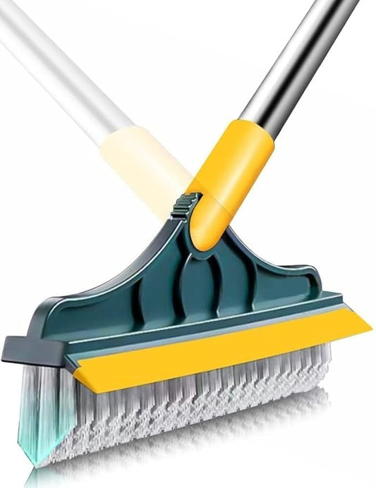 2 in 1 Cleaning Floor Scrub Brush Floor Brush Scrubber New Upgraded 53.5" Long by CHRISEN