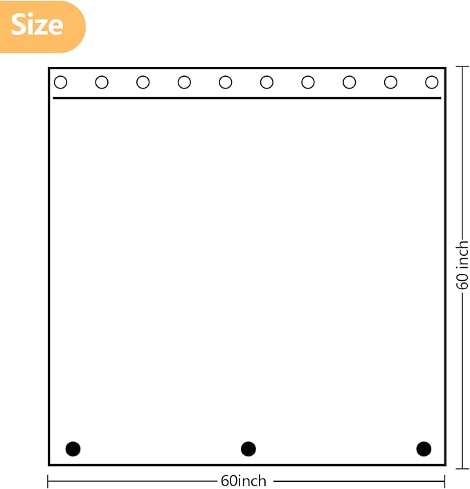 Waterproof Fabric Small Shower Curtain - Image 7