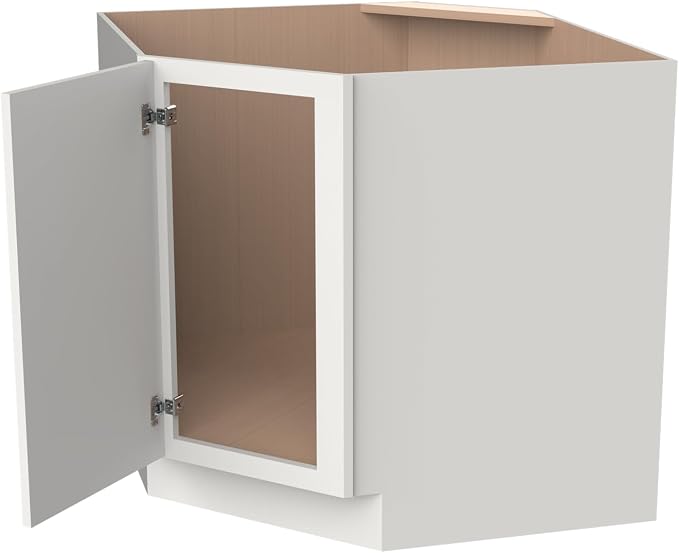Diagonal Corner Kitchen Cabinet – Solid Wood – Freestanding Storage Organizer - Image 6