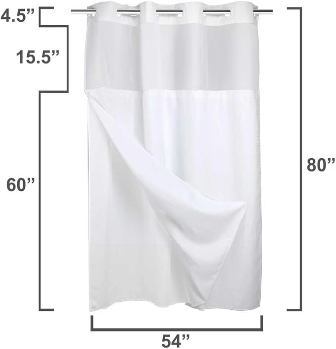 River Dream Stall Heavyweight No Hooks Required Dotted Waffle Weave Shower - Image 9