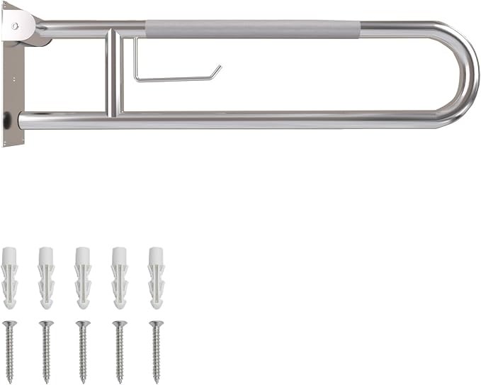 Toilet Grab Bar, Fold Down Grab Bar by Bmoytu