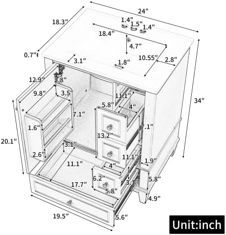 Bellemave 24" Bathroom Vanity - Image 2