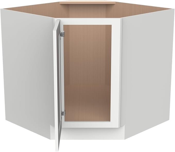Diagonal Corner Kitchen Cabinet – Solid Wood – Freestanding Storage Organizer - Image 6