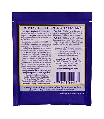 Dr. Singha's Mustard Bath, Therapeutic Bath Salts) - Image 7