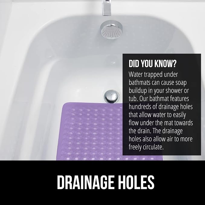 GORILLA GRIP Patented Bath Tub Shower Mat, Machine Washable Bathtub Floor Liner - Image 4