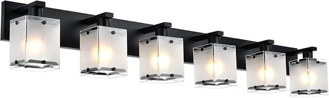 Bathroom Vanity Light Fixture, 6-Lights Modern Vanity Lighting Over Mirror - Image 2