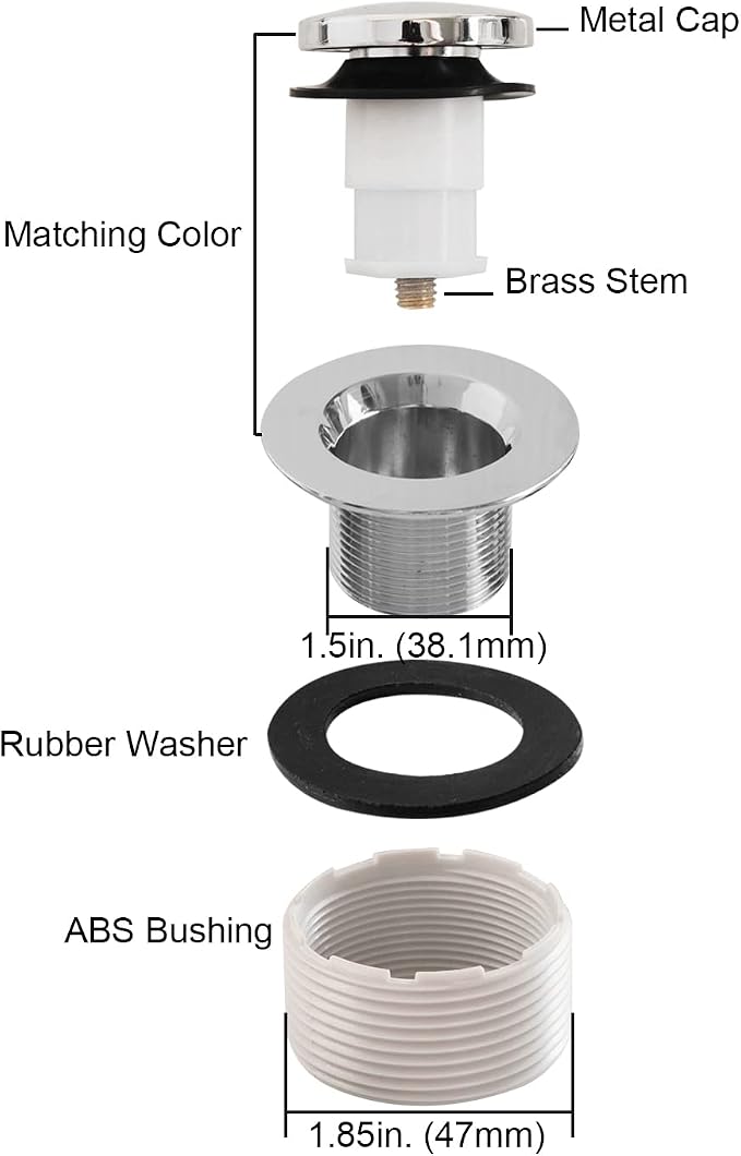 Tip-Toe Bathtub Drain Stopper - Image 7