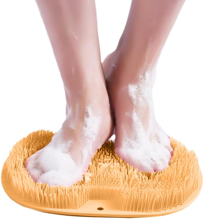 Silicone Shower Foot Scrubber Mat, 2025 Upgraded Exfoliating Bath Pad by ASFANST