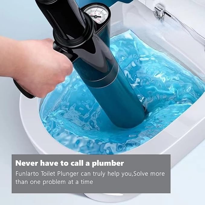 Toilet Plunger High Pressure Air Drain Blaster Gun Drain Clog Remover Tools Air - Image 2